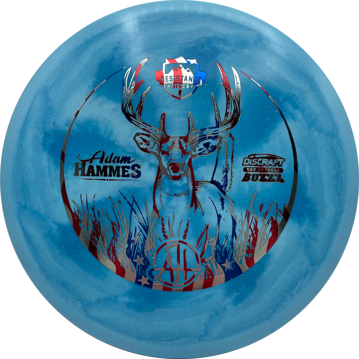 Adam Hammes ESP Sparkle Buzzz - 175-176g Flag